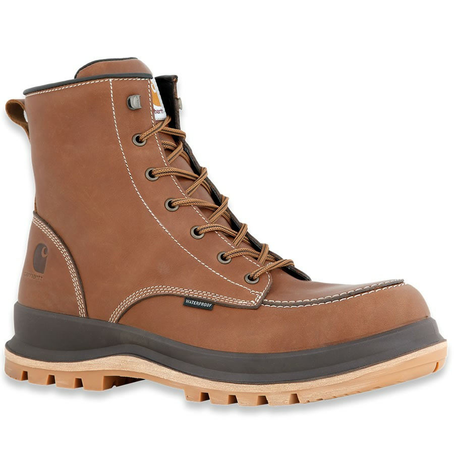 Carhartt Tan leather lace up safety work boots